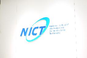 National Institute of Information and Communications Technology (NICT) signboard and logo